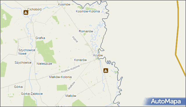 mapa Kryłów, Kryłów na mapie Targeo