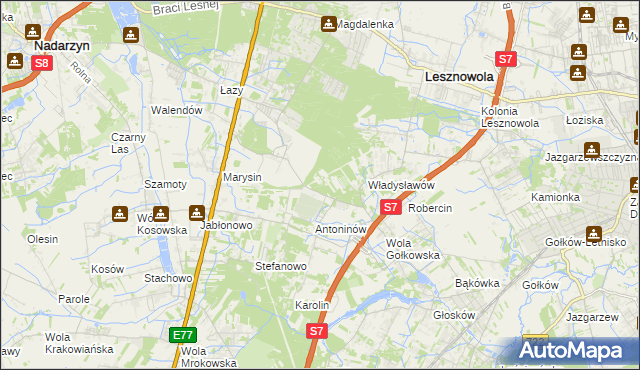 mapa Kuleszówka, Kuleszówka na mapie Targeo