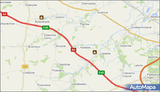 mapa Kwiatów, Kwiatów na mapie Targeo