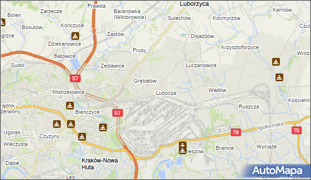 mapa Lubocza, Lubocza na mapie Targeo