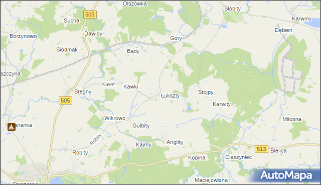 mapa Łukszty, Łukszty na mapie Targeo