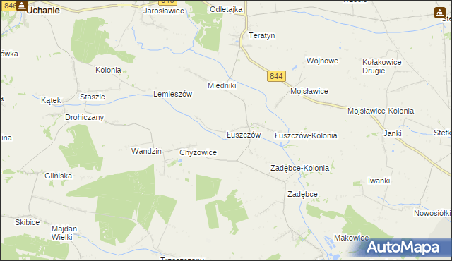 mapa Łuszczów, Łuszczów na mapie Targeo