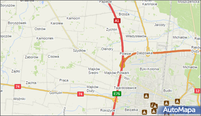 mapa Majków Mały, Majków Mały na mapie Targeo