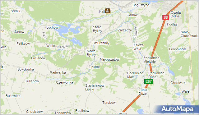 mapa Małgorzatów, Małgorzatów na mapie Targeo