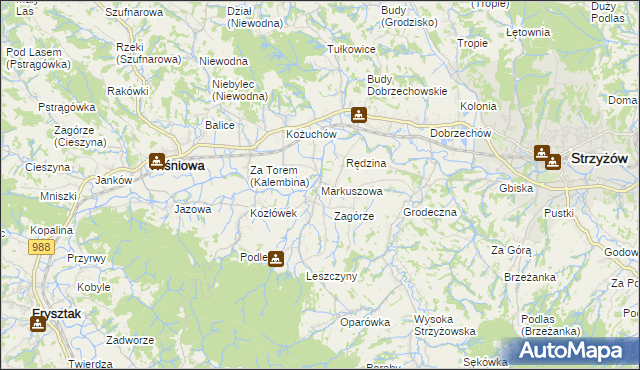 mapa Markuszowa, Markuszowa na mapie Targeo