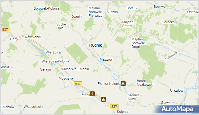 mapa Maszów, Maszów na mapie Targeo