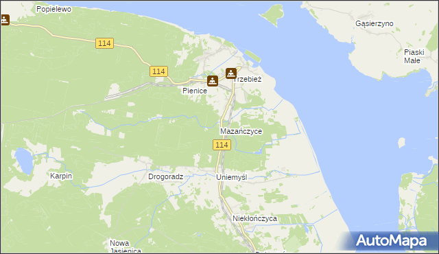 mapa Mazańczyce, Mazańczyce na mapie Targeo