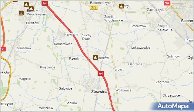 mapa Mędłów, Mędłów na mapie Targeo