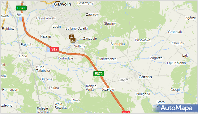 mapa Mierżączka, Mierżączka na mapie Targeo