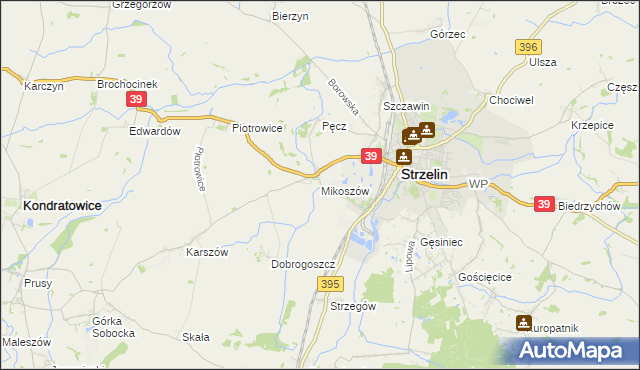 mapa Mikoszów, Mikoszów na mapie Targeo