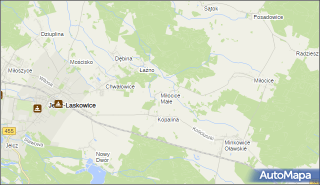 mapa Miłocice Małe, Miłocice Małe na mapie Targeo