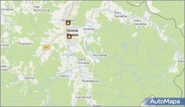 mapa Młynowiec, Młynowiec na mapie Targeo