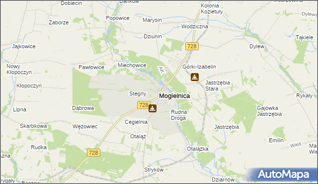 mapa Mogielnica powiat grójecki, Mogielnica powiat grójecki na mapie Targeo