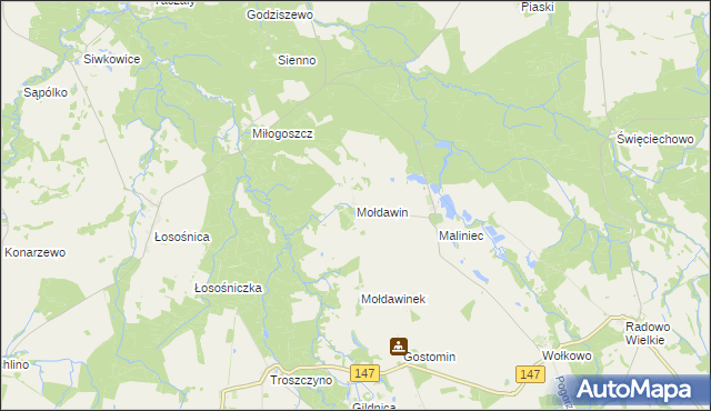 mapa Mołdawin, Mołdawin na mapie Targeo