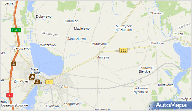 mapa Murczyn, Murczyn na mapie Targeo