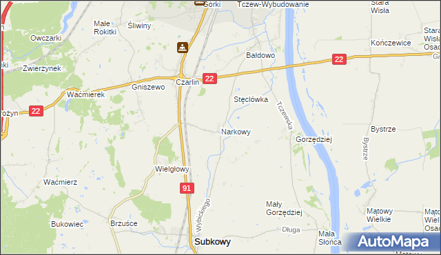 mapa Narkowy, Narkowy na mapie Targeo