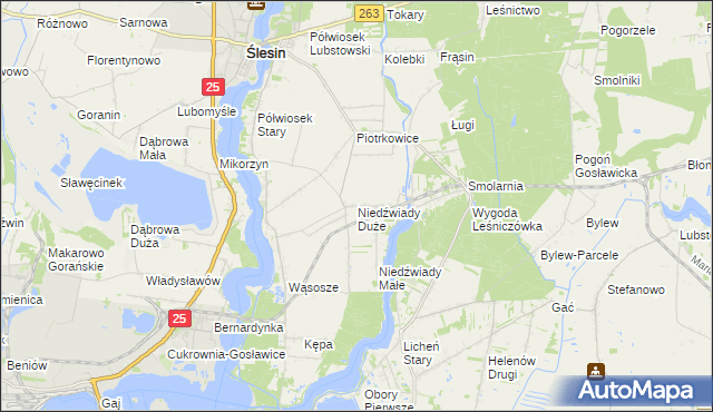 mapa Niedźwiady Duże, Niedźwiady Duże na mapie Targeo