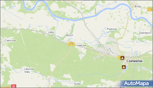 mapa Nietków, Nietków na mapie Targeo