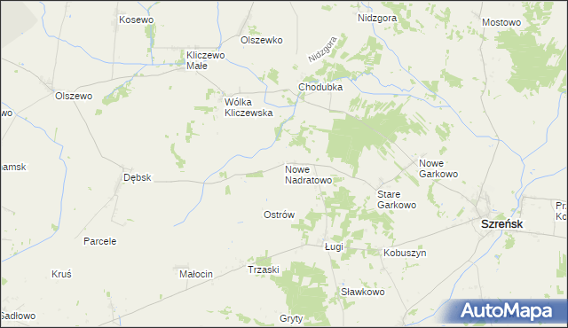 mapa Nowe Nadratowo, Nowe Nadratowo na mapie Targeo