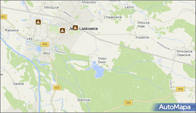 mapa Nowy Dwór gmina Jelcz-Laskowice, Nowy Dwór gmina Jelcz-Laskowice na mapie Targeo