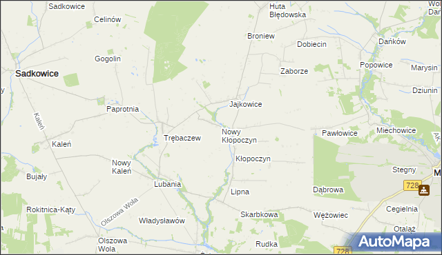 mapa Nowy Kłopoczyn, Nowy Kłopoczyn na mapie Targeo