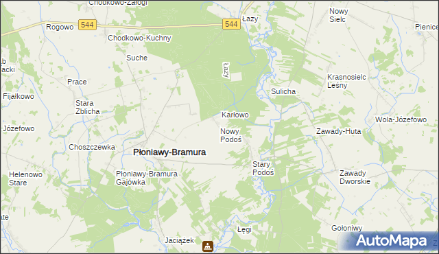 mapa Nowy Podoś, Nowy Podoś na mapie Targeo