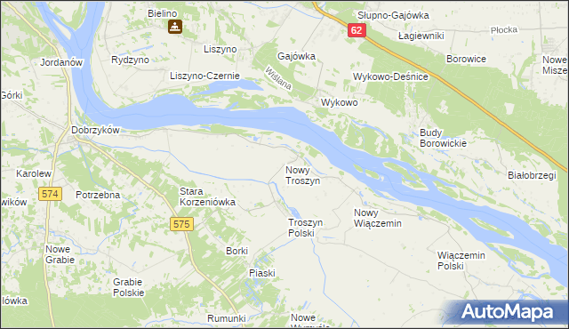 mapa Nowy Troszyn, Nowy Troszyn na mapie Targeo