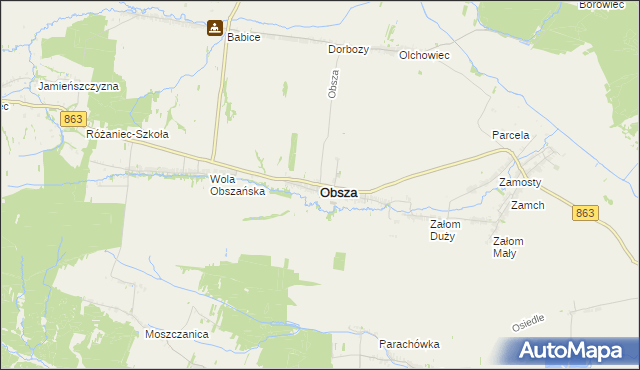 mapa Obsza, Obsza na mapie Targeo