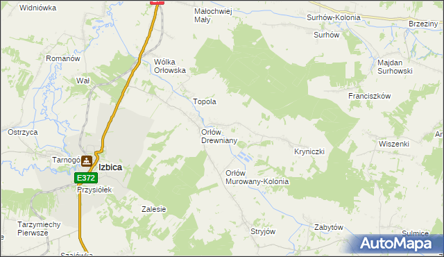 mapa Orłów Murowany, Orłów Murowany na mapie Targeo