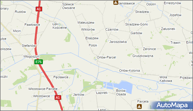 mapa Orłów-Parcel, Orłów-Parcel na mapie Targeo