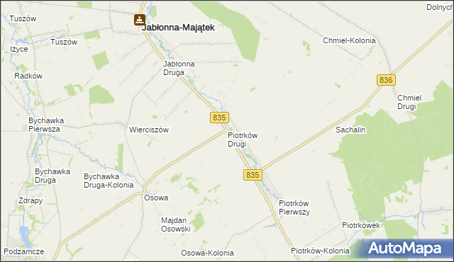 mapa Piotrków Drugi, Piotrków Drugi na mapie Targeo