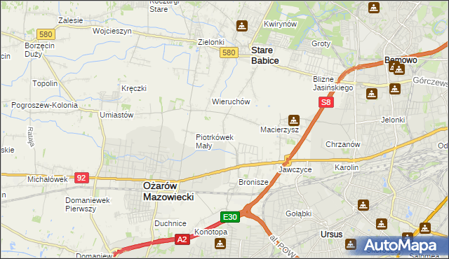 mapa Piotrkówek Duży, Piotrkówek Duży na mapie Targeo