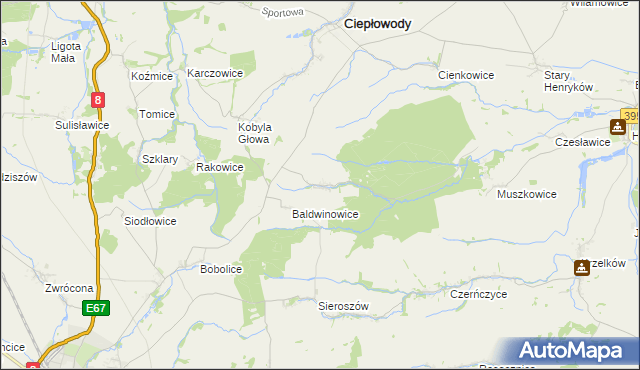 mapa Piotrowice Polskie, Piotrowice Polskie na mapie Targeo