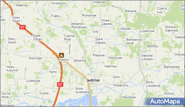 mapa Płasków, Płasków na mapie Targeo