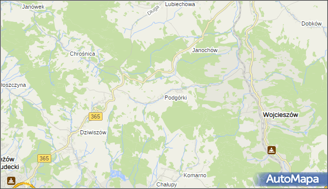 mapa Podgórki gmina Świerzawa, Podgórki gmina Świerzawa na mapie Targeo