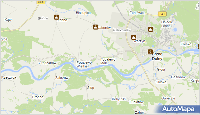 mapa Pogalewo Małe, Pogalewo Małe na mapie Targeo