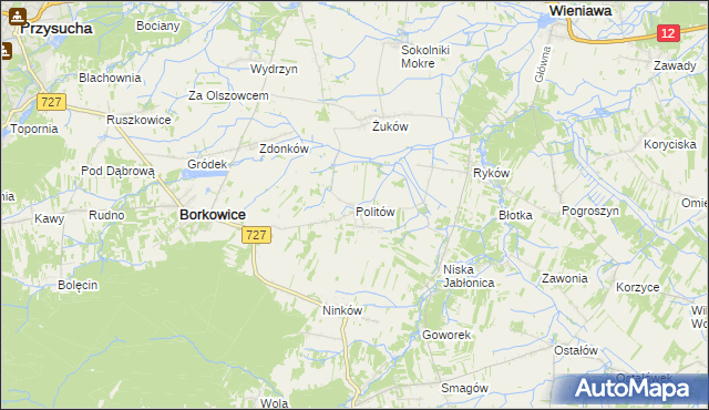 mapa Politów, Politów na mapie Targeo