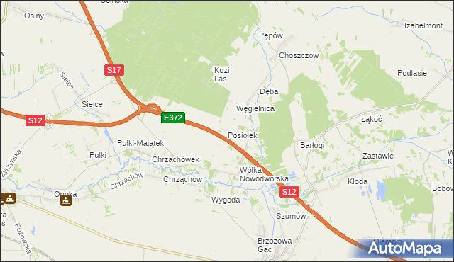 mapa Posiołek, Posiołek na mapie Targeo