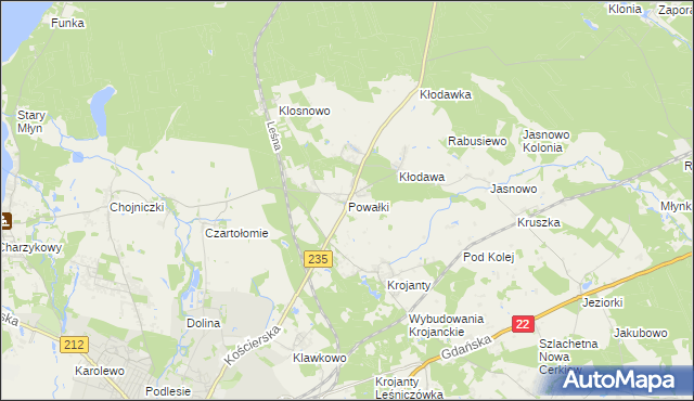 mapa Powałki, Powałki na mapie Targeo