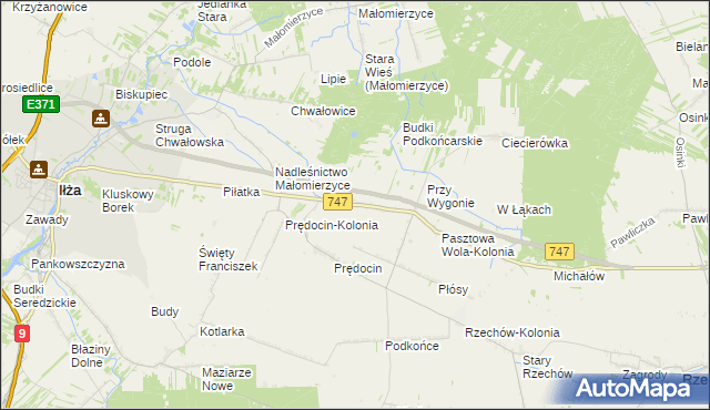 mapa Prędocinek, Prędocinek na mapie Targeo