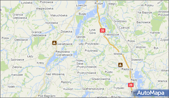 mapa Przybradz, Przybradz na mapie Targeo