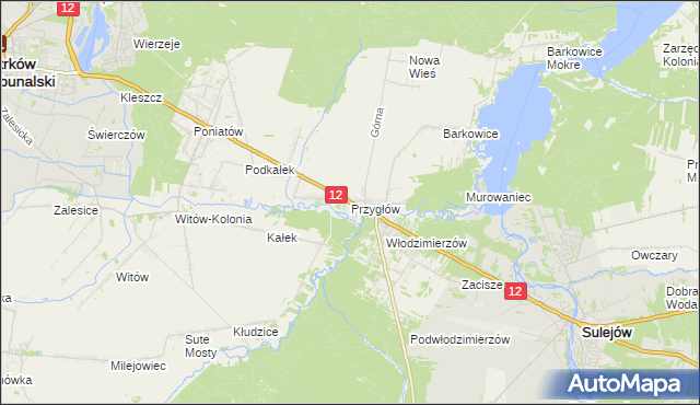 mapa Przygłów, Przygłów na mapie Targeo