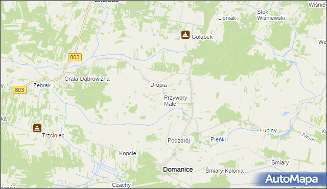 mapa Przywory Małe, Przywory Małe na mapie Targeo