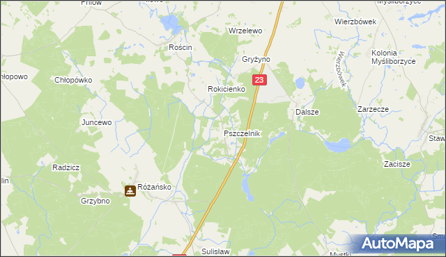 mapa Pszczelnik, Pszczelnik na mapie Targeo