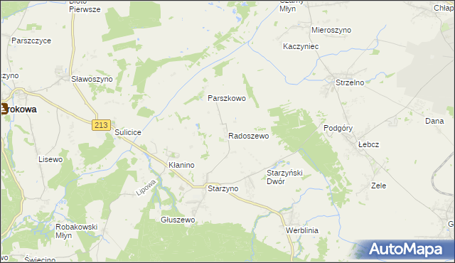 mapa Radoszewo, Radoszewo na mapie Targeo