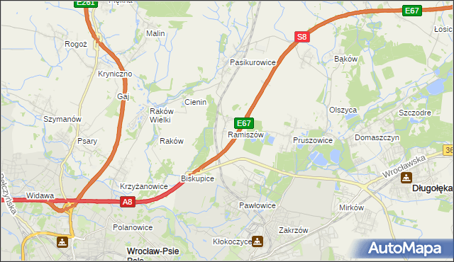 mapa Ramiszów, Ramiszów na mapie Targeo