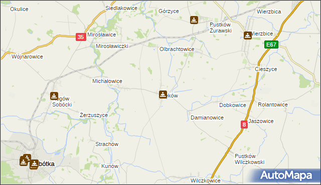 mapa Ręków, Ręków na mapie Targeo