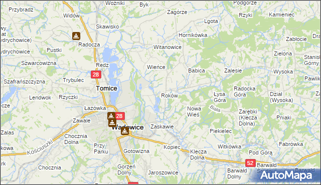 mapa Roków, Roków na mapie Targeo