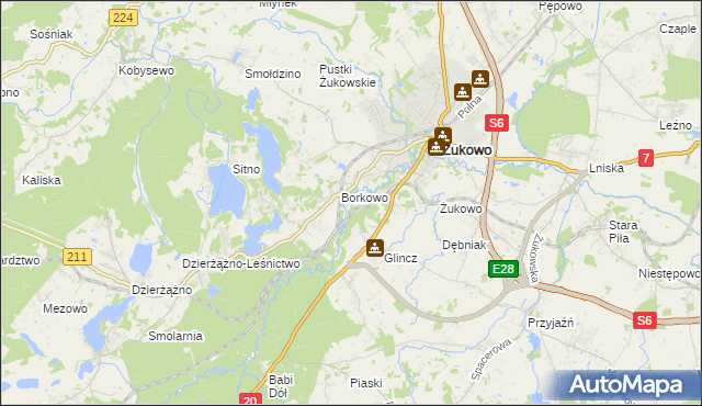 mapa Rutki gmina Żukowo, Rutki gmina Żukowo na mapie Targeo