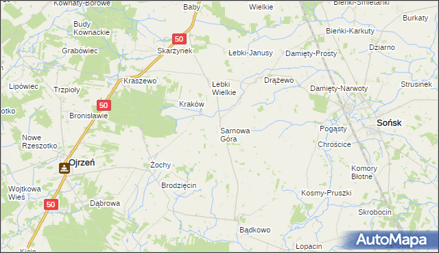 mapa Sarnowa Góra, Sarnowa Góra na mapie Targeo